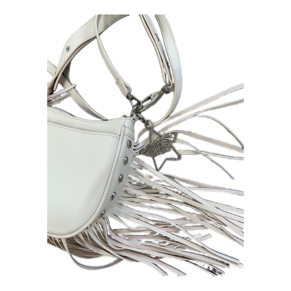 Fashion Women 2 in 1 Strap Fringe Bucket Bag Western Purse Vegane - Picture 5 of 6